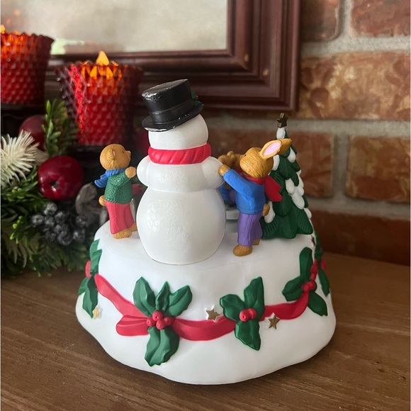 ❤️Rare Vintage Snowman Musical
Moving Dancing Ice Skating
Mirror Trinket Box - Picture 6 of 7